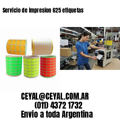 Servicio de impresion 625 etiquetas