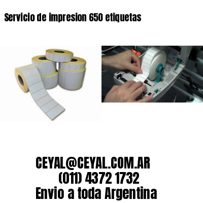 Servicio de impresion 650 etiquetas