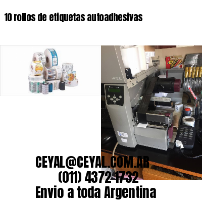 10 rollos de etiquetas autoadhesivas
