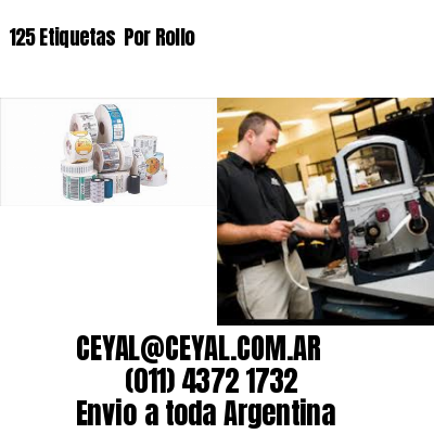 125 Etiquetas  Por Rollo