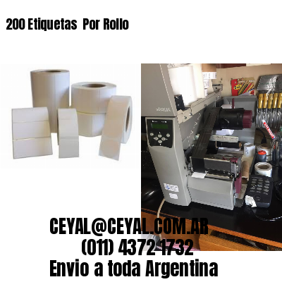 200 Etiquetas  Por Rollo