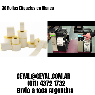 30 Rollos Etiquetas en Blanco