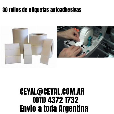 30 rollos de etiquetas autoadhesivas