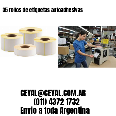 35 rollos de etiquetas autoadhesivas