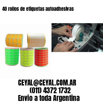 40 rollos de etiquetas autoadhesivas
