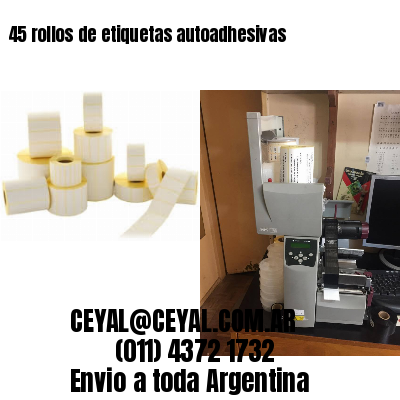 45 rollos de etiquetas autoadhesivas