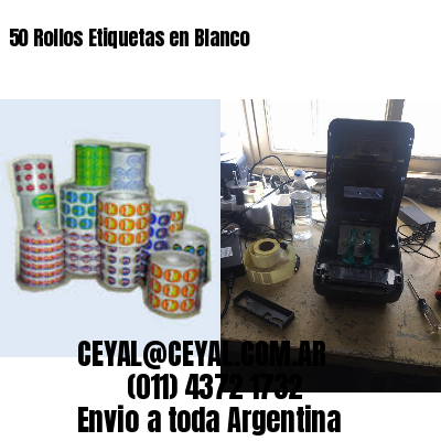 50 Rollos Etiquetas en Blanco