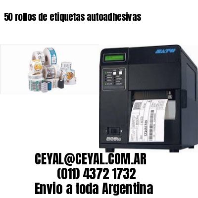 50 rollos de etiquetas autoadhesivas