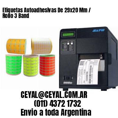 Etiquetas Autoadhesivas De 29×20 Mm / Rollo 3 Band