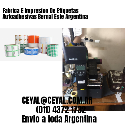 Fabrica E Impresion De Etiquetas Autoadhesivas Bernal Este Argentina