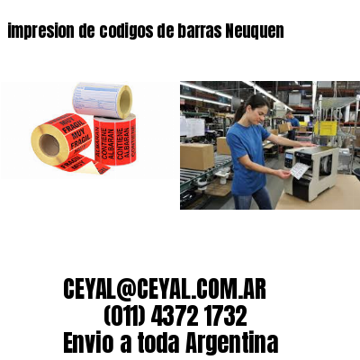 impresion de codigos de barras Neuquen
