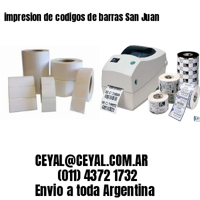 impresion de codigos de barras San Juan