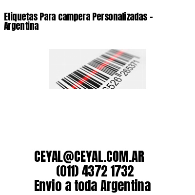 Etiquetas Para campera Personalizadas	– Argentina