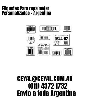 Etiquetas Para ropa mujer Personalizadas	– Argentina