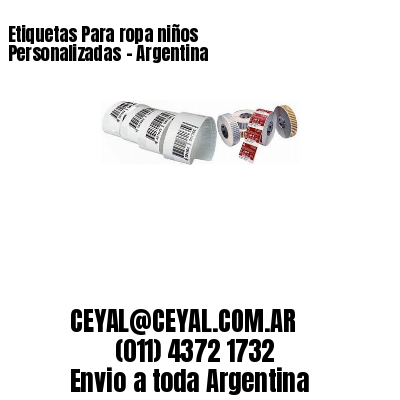 Etiquetas Para ropa niños Personalizadas	– Argentina