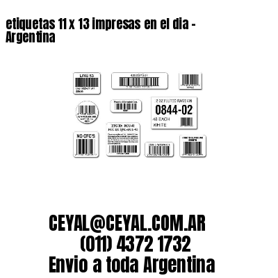 etiquetas 11 x 13 impresas en el dia – Argentina
