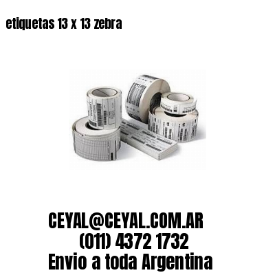 etiquetas 13 x 13 zebra