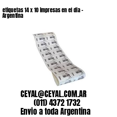 etiquetas 14 x 10 impresas en el dia – Argentina