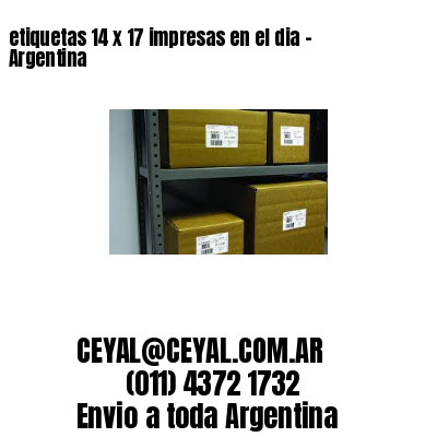etiquetas 14 x 17 impresas en el dia – Argentina