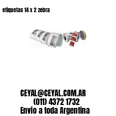 etiquetas 14 x 2 zebra