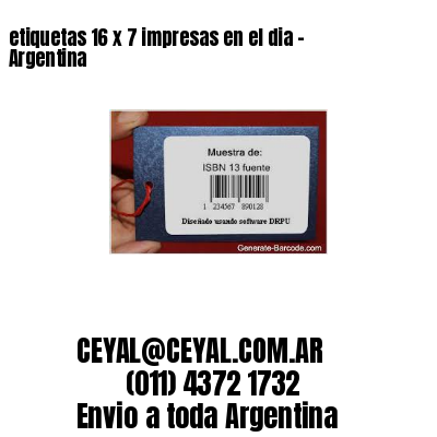 etiquetas 16 x 7 impresas en el dia – Argentina