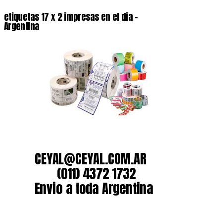 etiquetas 17 x 2 impresas en el dia – Argentina