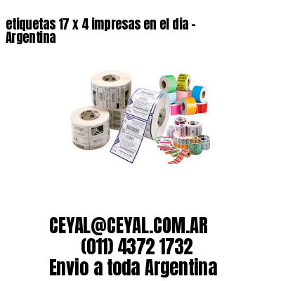 etiquetas 17 x 4 impresas en el dia – Argentina