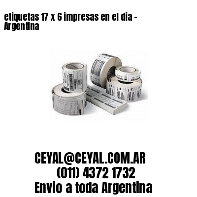 etiquetas 17 x 6 impresas en el dia – Argentina
