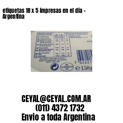 etiquetas 18 x 5 impresas en el dia – Argentina