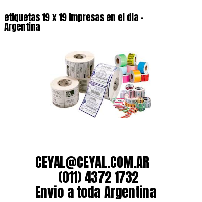 etiquetas 19 x 19 impresas en el dia – Argentina