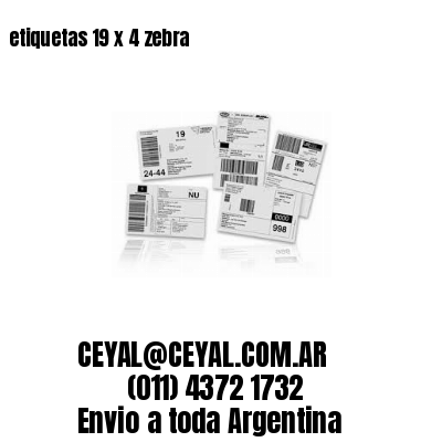 etiquetas 19 x 4 zebra
