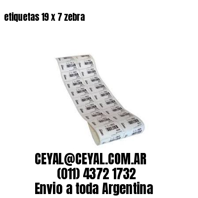 etiquetas 19 x 7 zebra