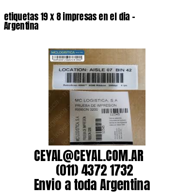 etiquetas 19 x 8 impresas en el dia – Argentina