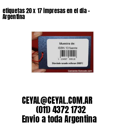 etiquetas 20 x 17 impresas en el dia – Argentina