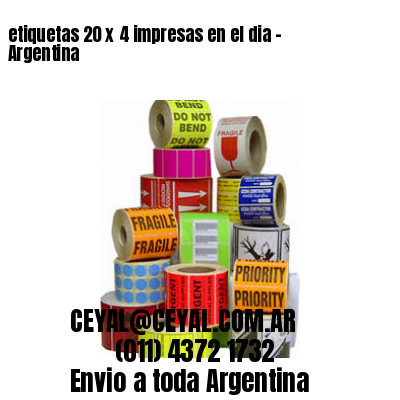 etiquetas 20 x 4 impresas en el dia – Argentina