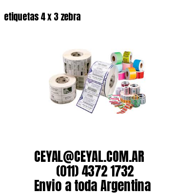 etiquetas 4 x 3 zebra