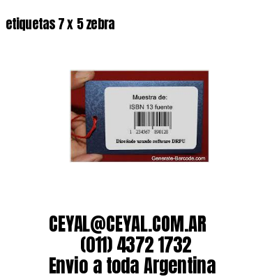 etiquetas 7 x 5 zebra