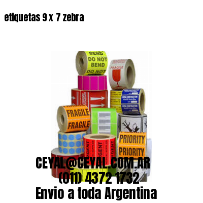 etiquetas 9 x 7 zebra