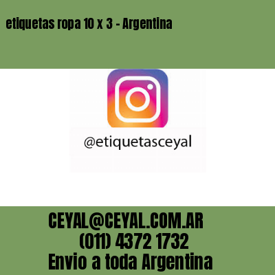 etiquetas ropa 10 x 3 – Argentina