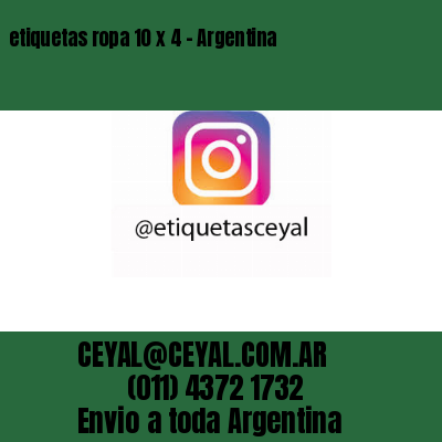 etiquetas ropa 10 x 4 – Argentina