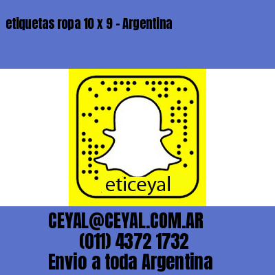 etiquetas ropa 10 x 9 – Argentina