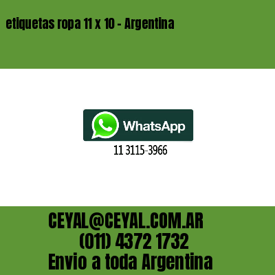 etiquetas ropa 11 x 10 – Argentina
