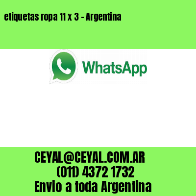 etiquetas ropa 11 x 3 – Argentina