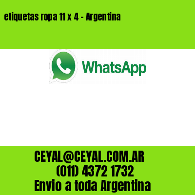 etiquetas ropa 11 x 4 – Argentina
