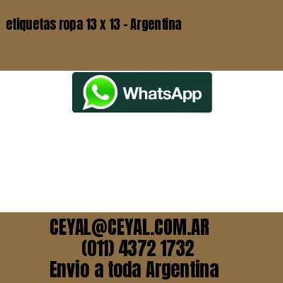 etiquetas ropa 13 x 13 – Argentina