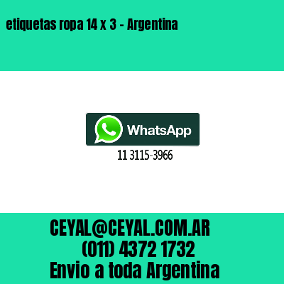 etiquetas ropa 14 x 3 – Argentina