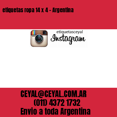etiquetas ropa 14 x 4 – Argentina