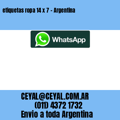 etiquetas ropa 14 x 7 – Argentina