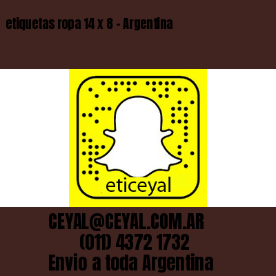 etiquetas ropa 14 x 8 – Argentina