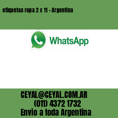 etiquetas ropa 2 x 11 – Argentina